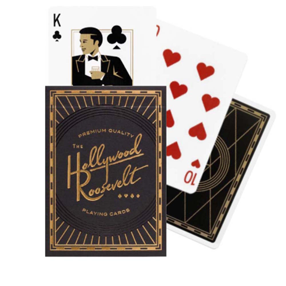 Cartamundi Theory11 USPCC Baraja poker The Hollywood Roosevelt Hotel California Los Ángeles Cine Premium Magos Trucos Ilusionismo Cartas Magia Adultos Colección Coleccionable Jugar Cartas Juego mesa Regalo ideal Espectáculo Escenario