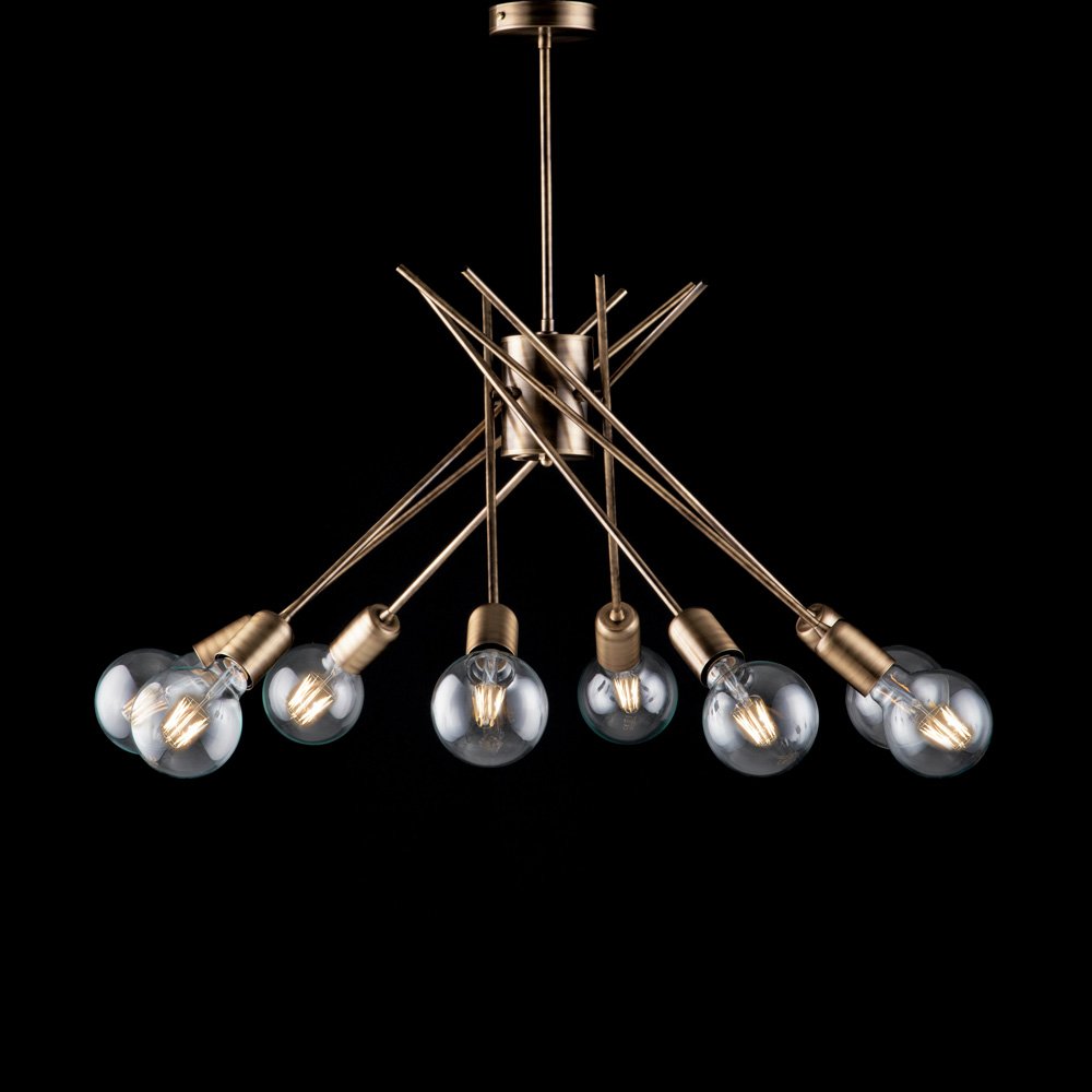Luz de techo Industrial Polaco Bronce 8 Luces E27