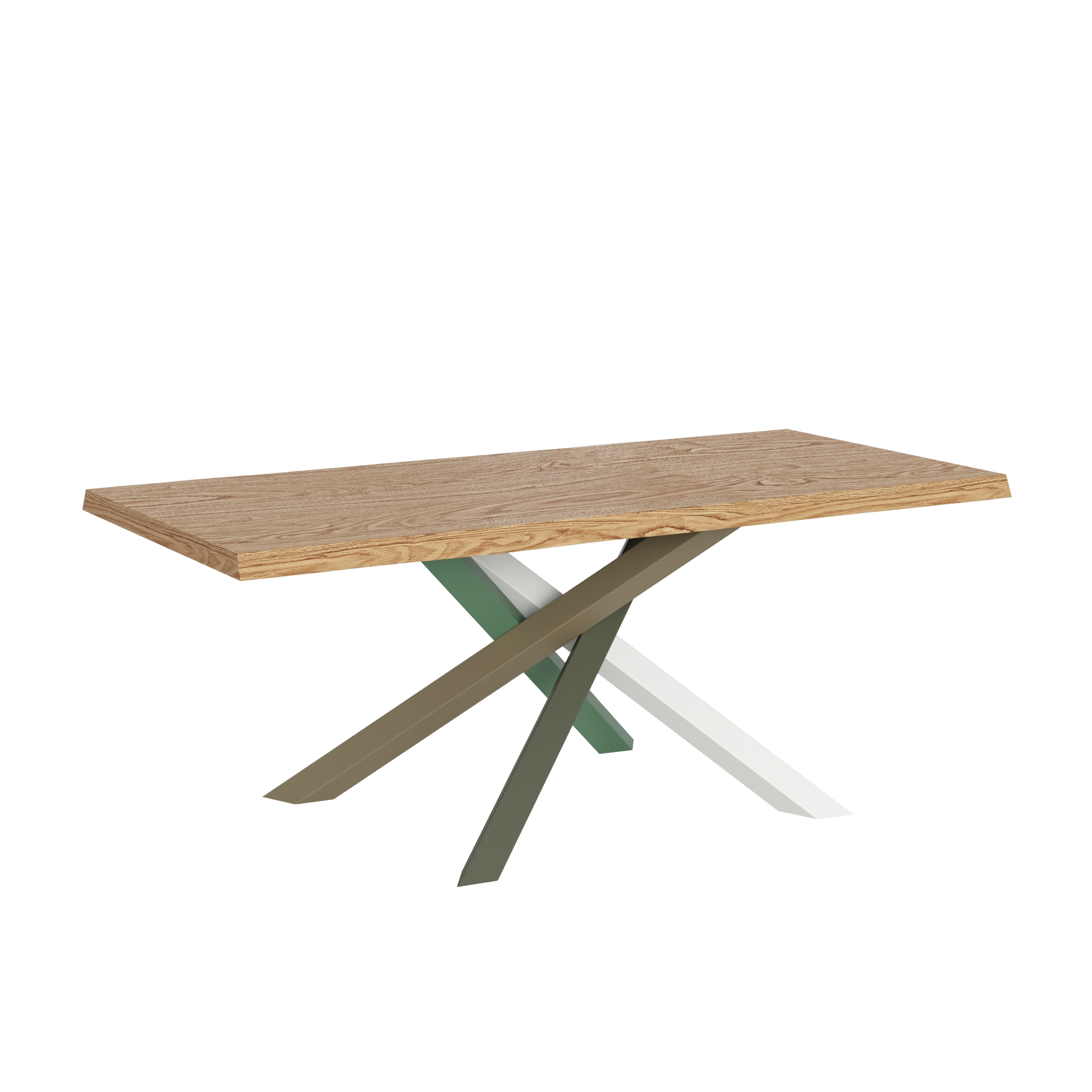 Mesa extensible 90x180/280 cm Versalux patas roble descortezado 4/A - Itamoby
