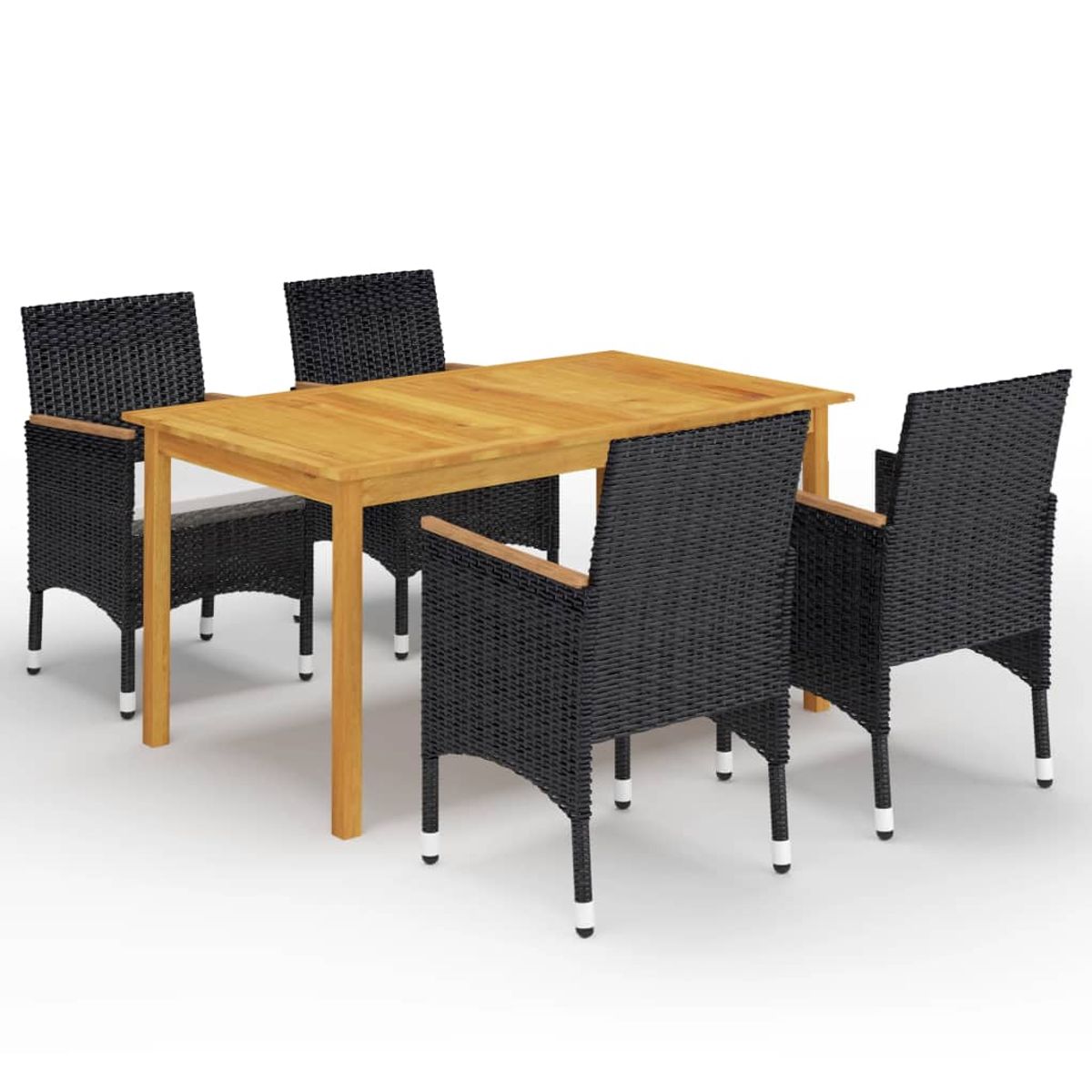 Conjunto de jardín 1 mesa+4 sillones con cojines