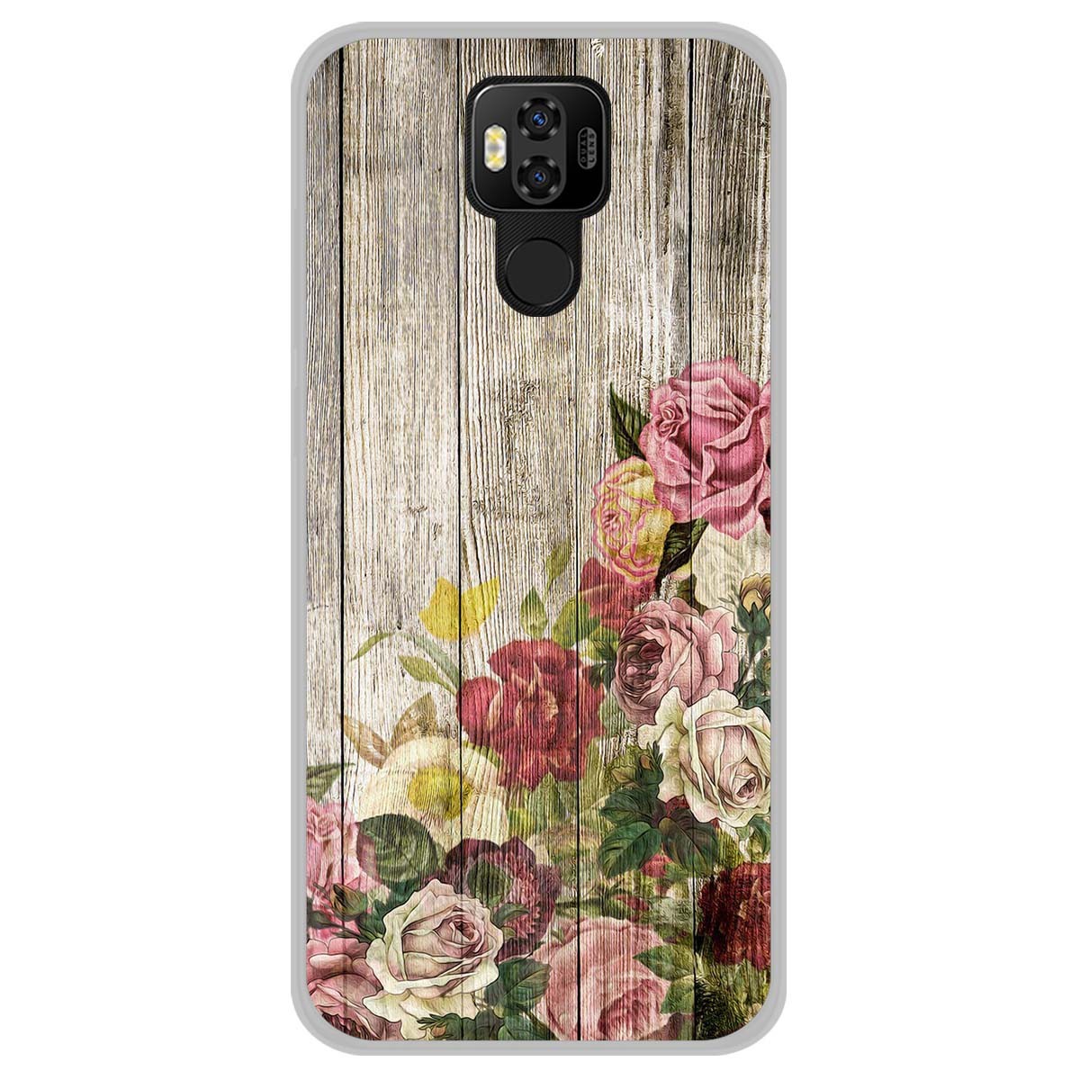 Tumundosmartphone Funda Gel Tpu para Ulefone Power 6 diseño Madera 08 Dibujos