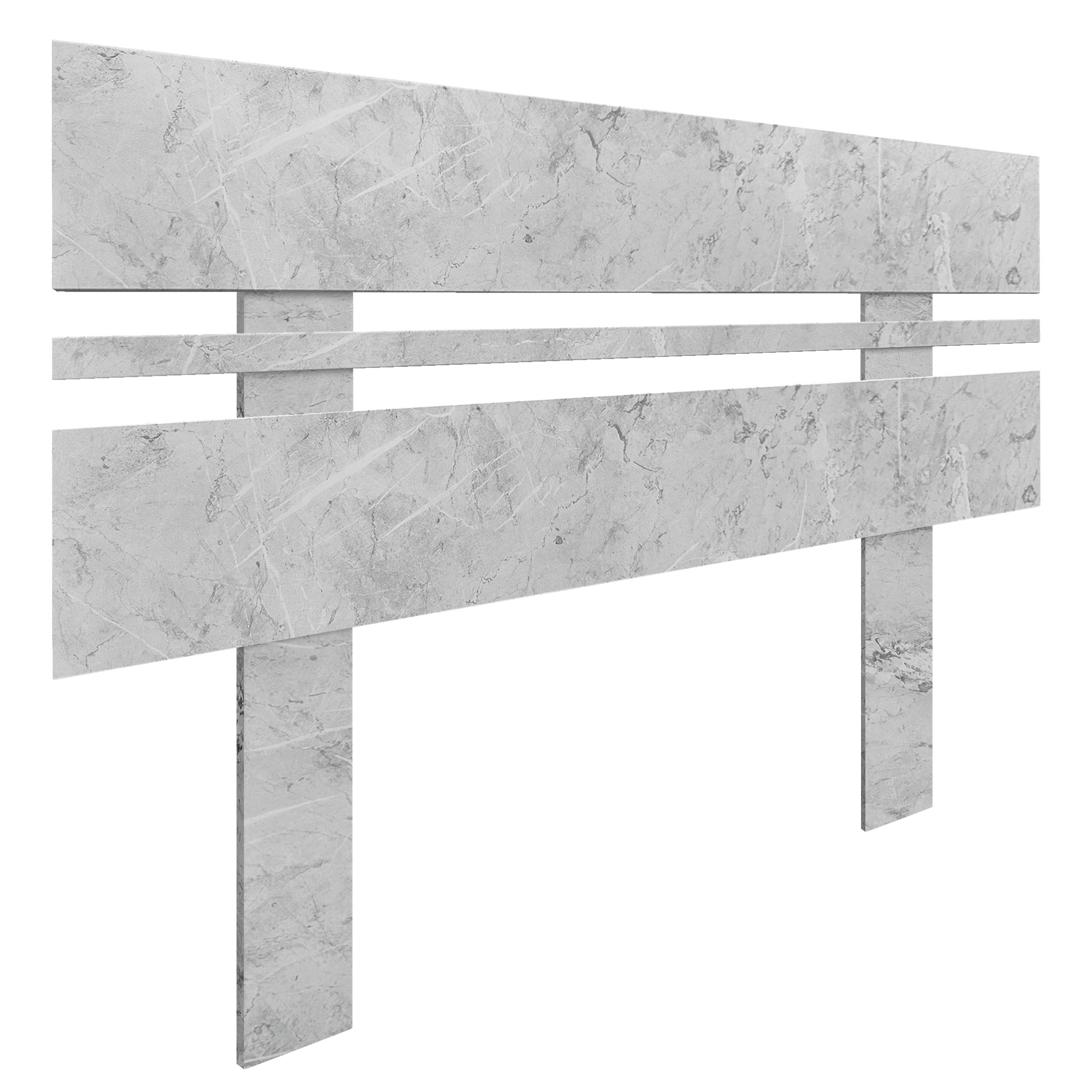 DHOME Cabecero de Madera reciclada DM Horizontal Ancho con Patas Cama Palets Herrajes incluidos