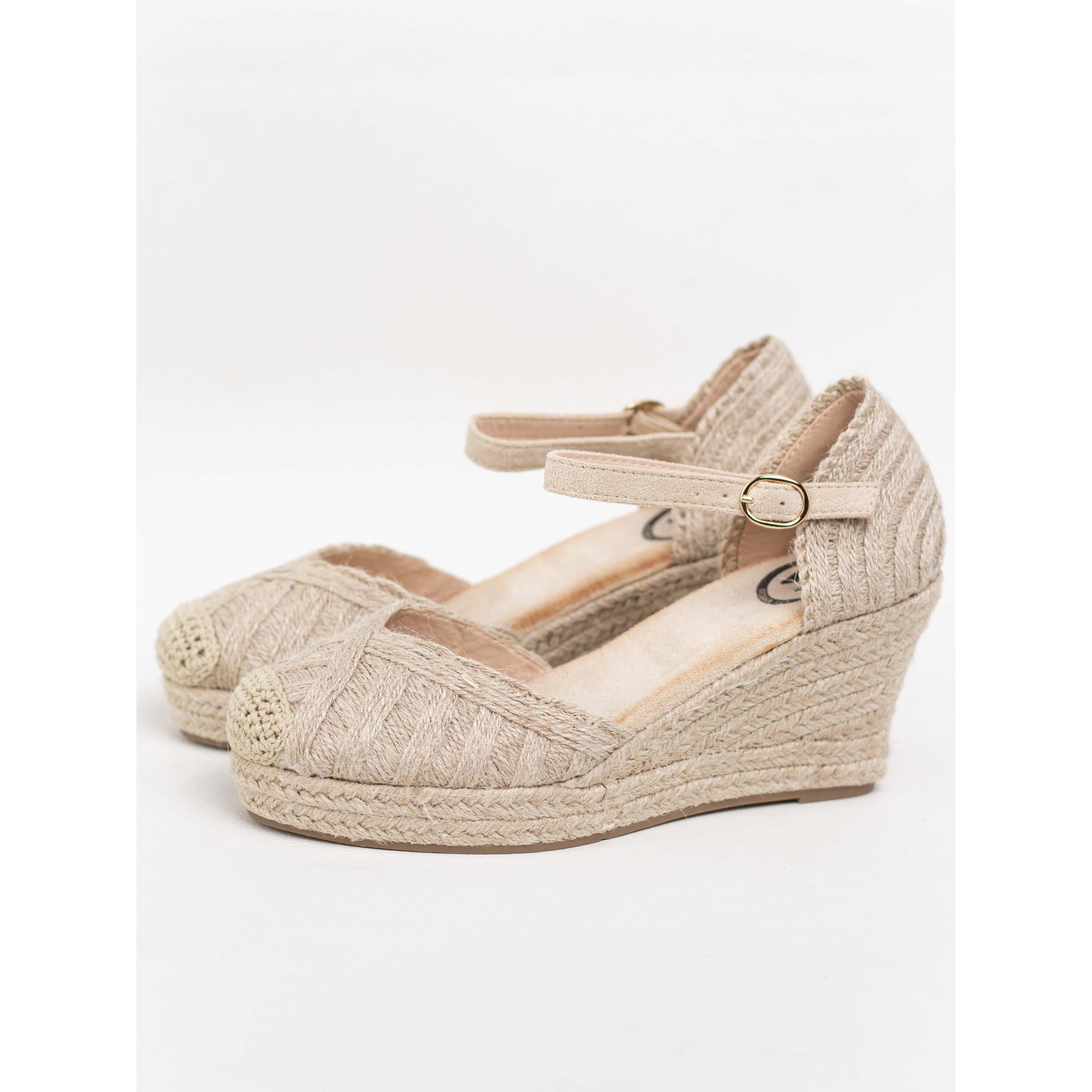 Lyla Wang Alpargatas cuñas rafia natural Miravia