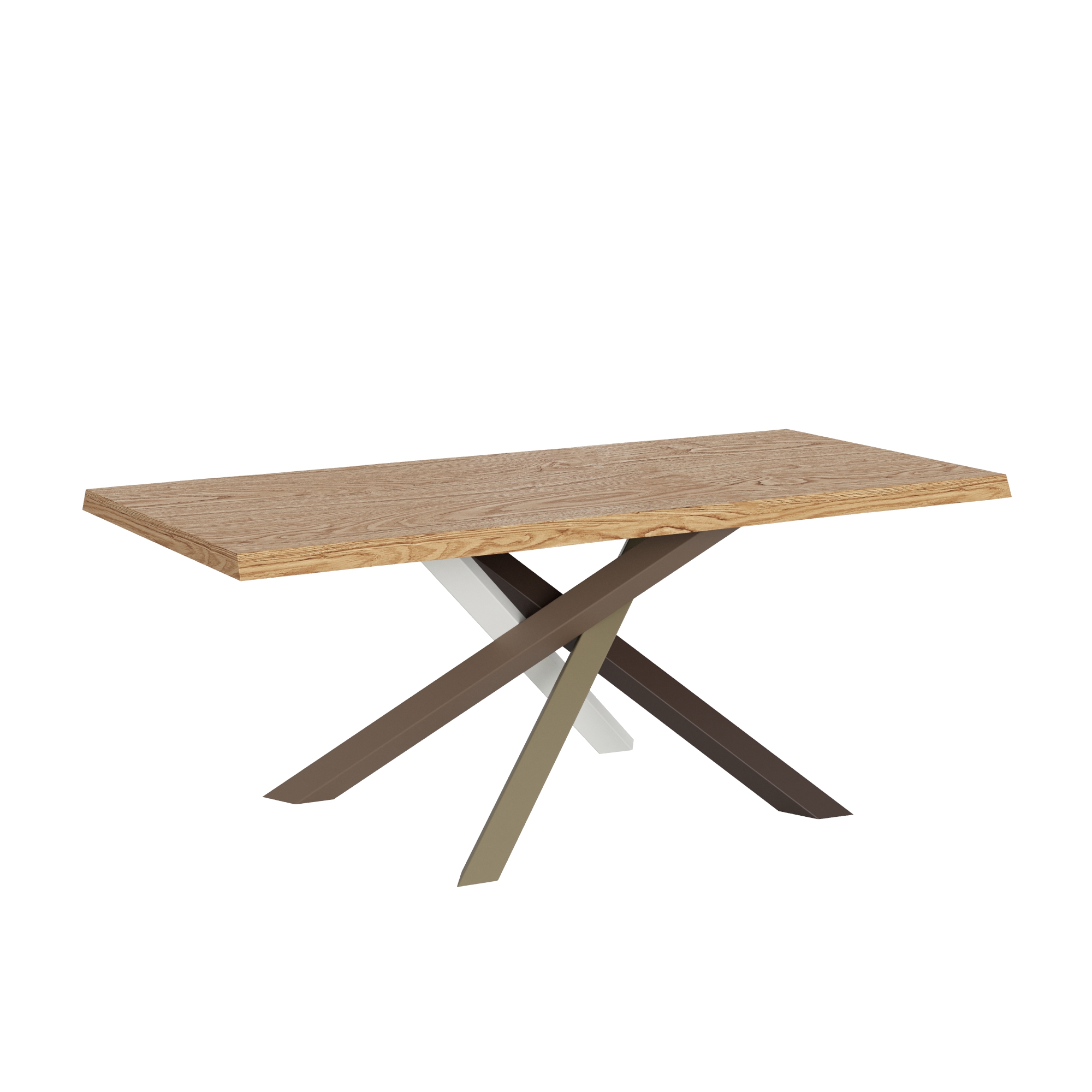 Mesa extensible 90x180/280 cm Versalux patas roble descortezado 4/C - Itamoby