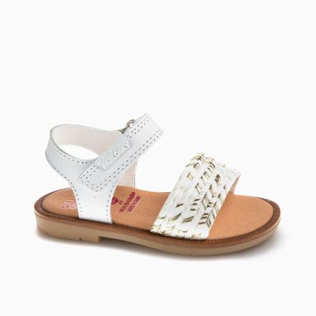 Sandalias Pablosky niña blanco 071200, suela flexible y planta amortiguada y superabsorbente