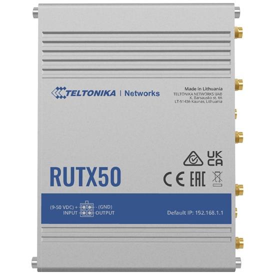 ROUTER INDUSTRIAL 5G | RUTX50 | 802.11ac | 867 Mbit/s | 10/100/1000 Mbit/s | Puertos LAN Ethernet (RJ-45) 5 | Compatibilidad con redes Sí | MU-MiMO Sí | 5G | Tipo de antena Interna