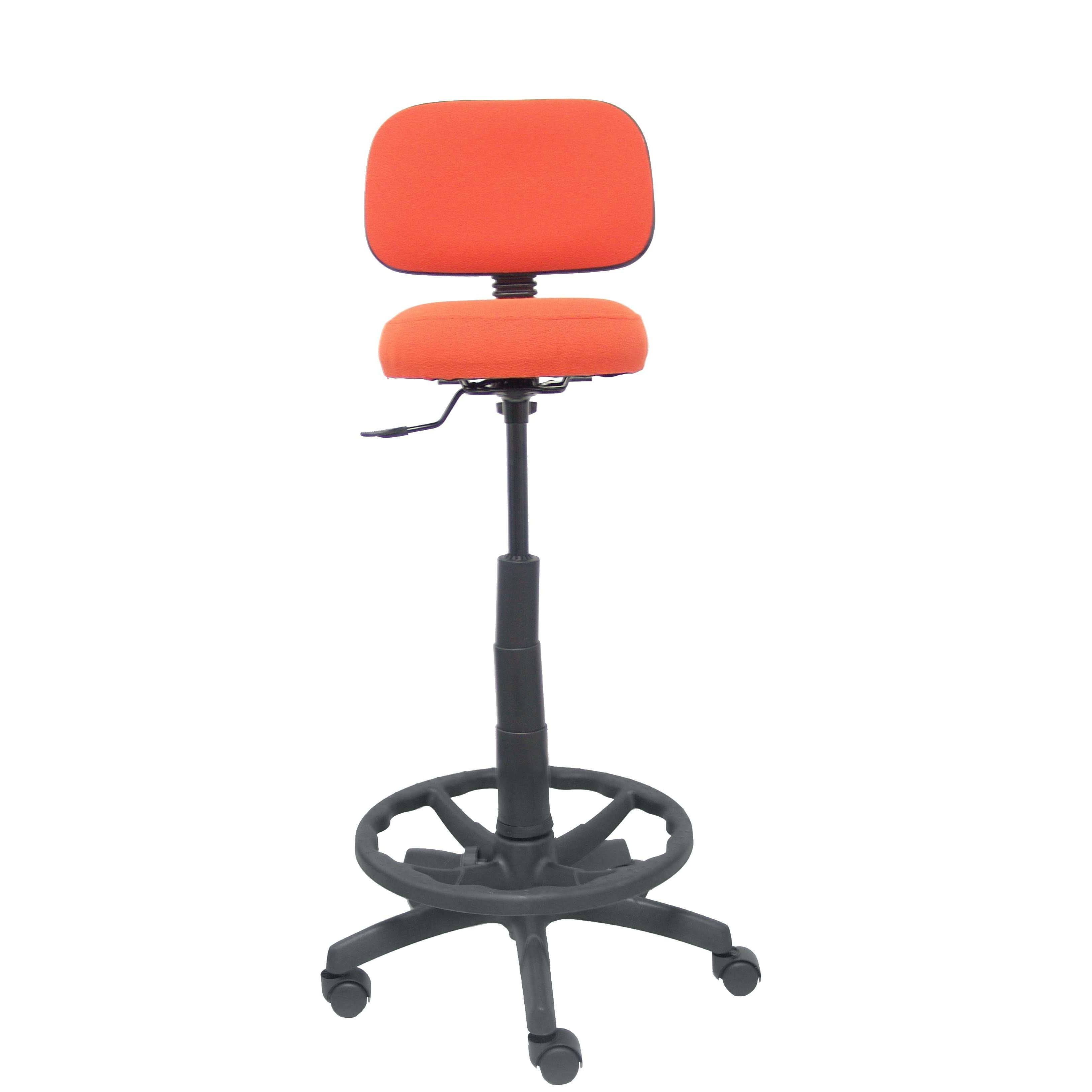 Piqueras Y Crespo Taburete Ergonómico Regulable en Altura con Aro Reposapiés de Nailon