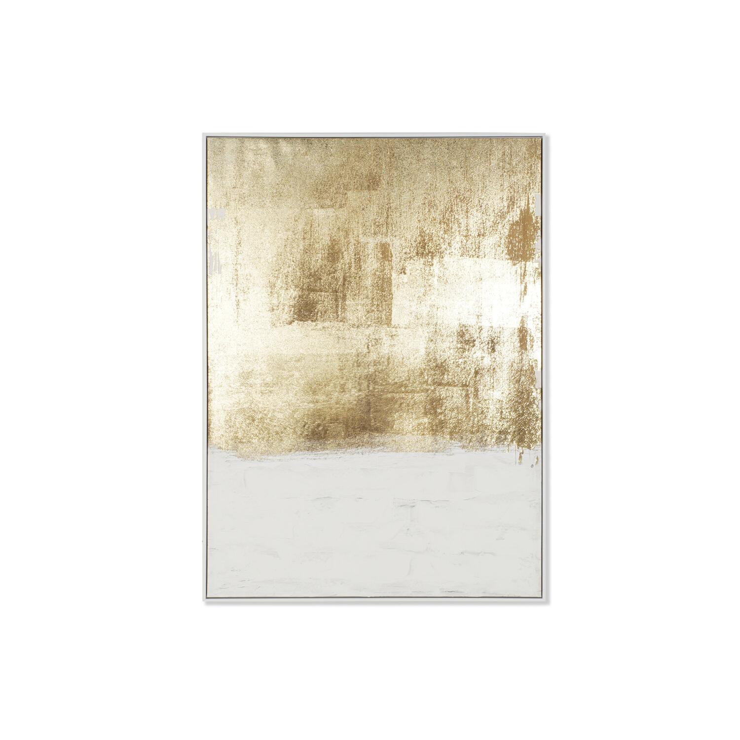 Cuadro Lienzo Ps 103X4,5X143 Pintado Mano Dorado El mejor complemento para tu hogar  -Fijalo-