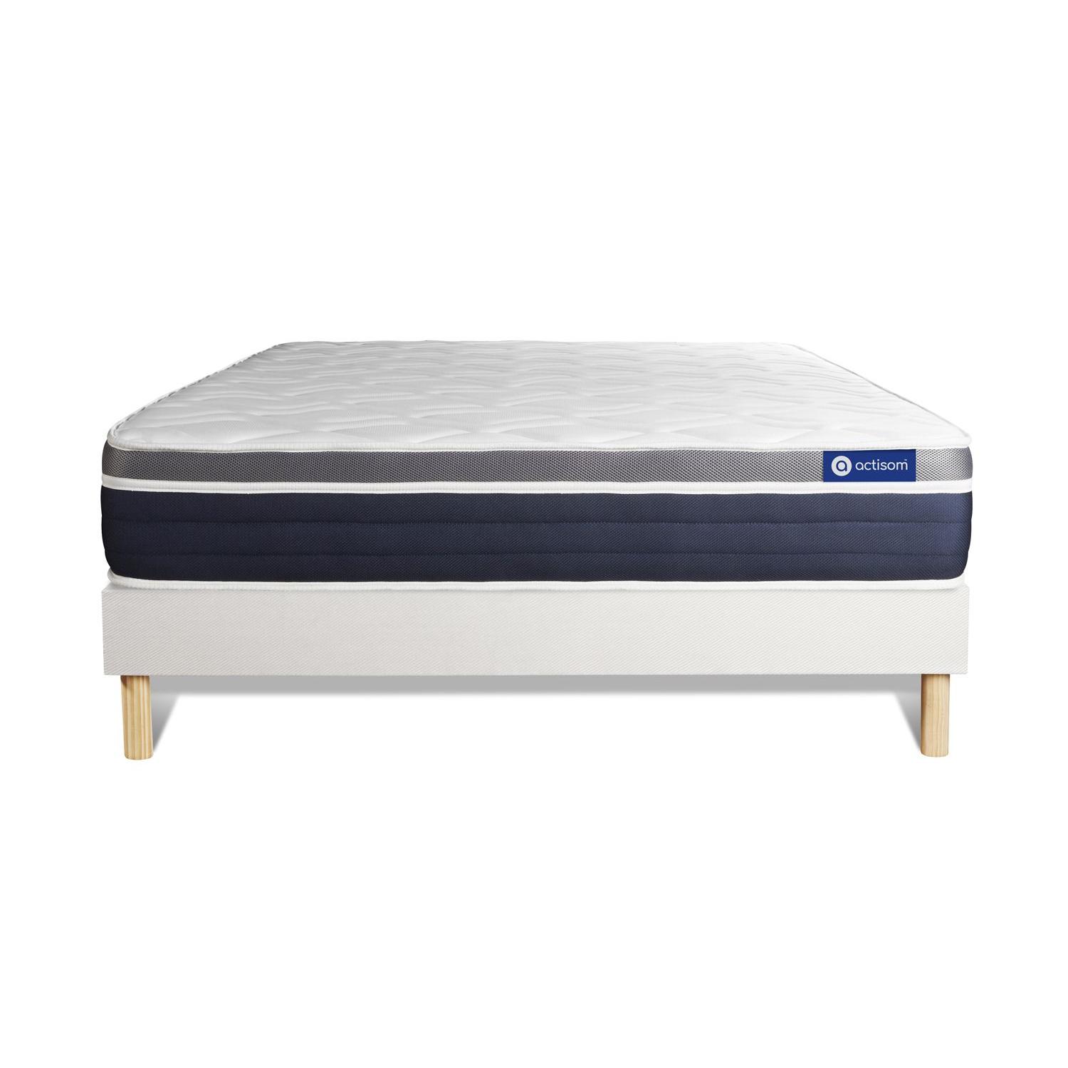 Pack colchón Actimemo confort 150x190cm + Somier multiláminas, espuma viscoelástica, 7 zonas de confort