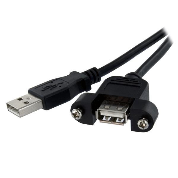 StarTech.com Cable de 91cm USB 2.0 para Montar Empotrar en Panel - Extensor Macho a Hembra USB A - N
