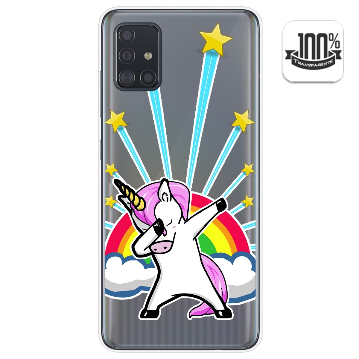 Tumundosmartphone Funda Gel Transparente Samsung Galaxy A51 5G Diseño Unicornio