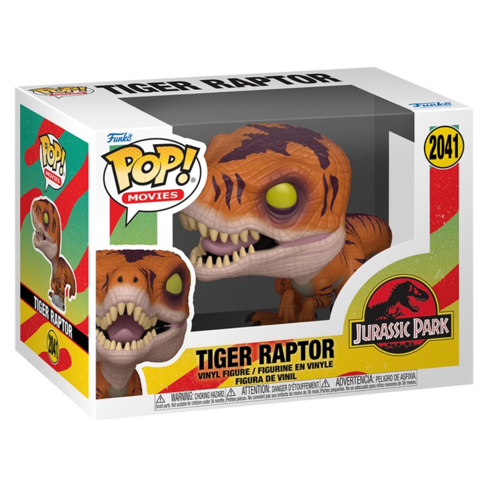 Funko Pop Jurassic Park Tiger Raptor 2041 Baby Stegosaurus 2039 Alpha Raptor 2038 Figura Coleccionable Regalo