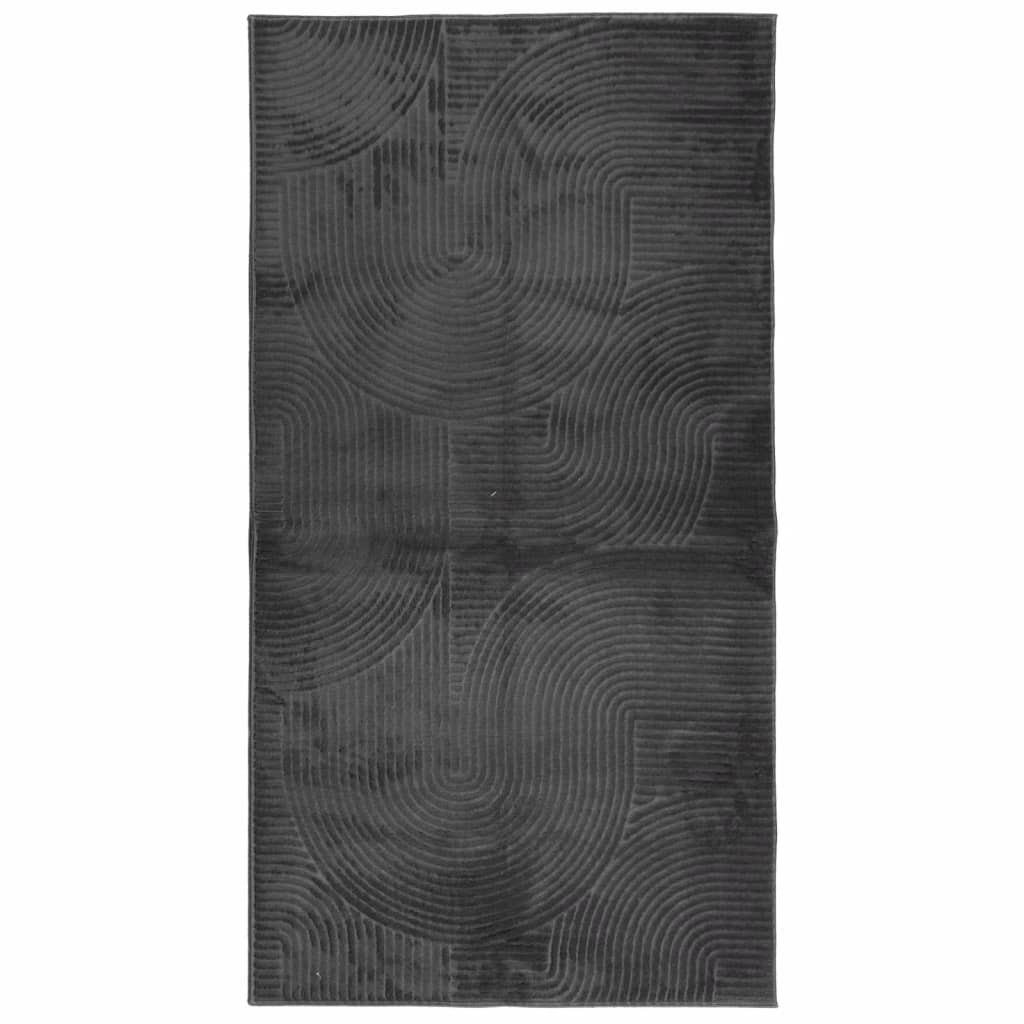 Vidaxl Alfombra de Pelo Corto Look Escandinavo IZA 80x150 Cm - Antracita, Crema, Gris