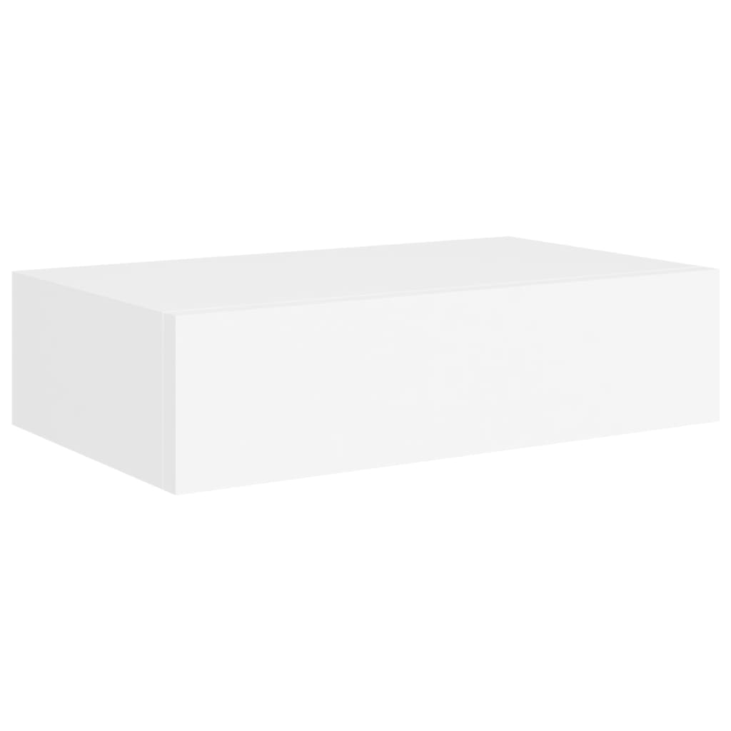 Vidaxl Estantes de Pared con Cajón MDF 40x23,5x10 Cm Blanco/Negro/Gris - Pack 2