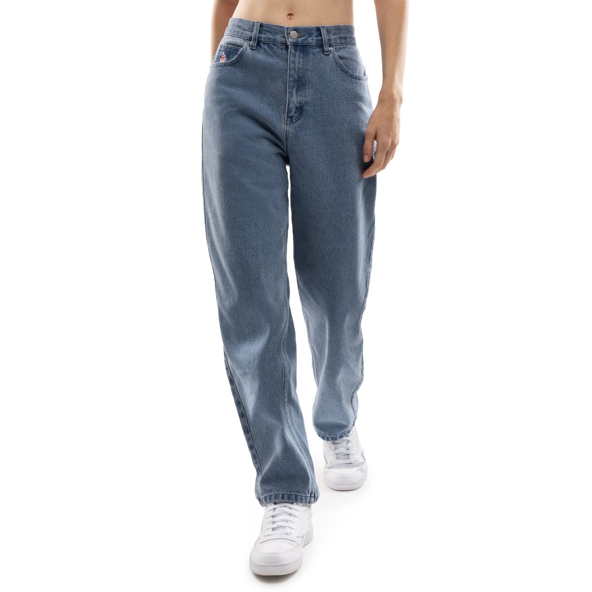 SIROKO - Pantalón vaquero barrel para mujer - 120º Aniversario Real Sporting de Gijón - Siroko SC120 Voyager-W Denim_