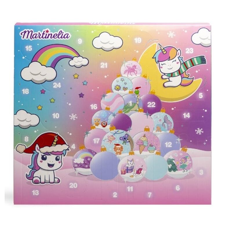 Calendario de adviento 24 piezas maquillaje infantil Martinelia 99128 para niña edición Navidad