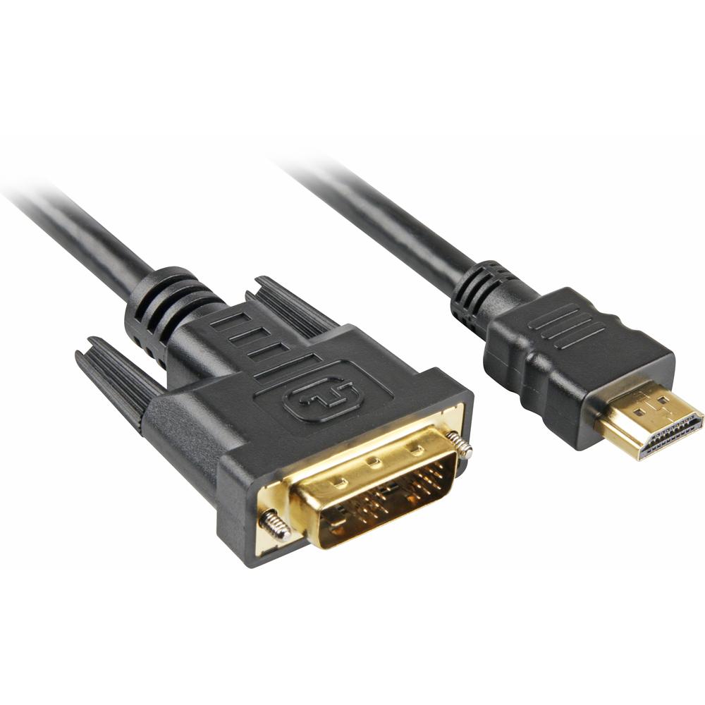 Sharkoon 4044951009060 adaptador de cable de vídeo 3 m HDMI DVI-D Negro