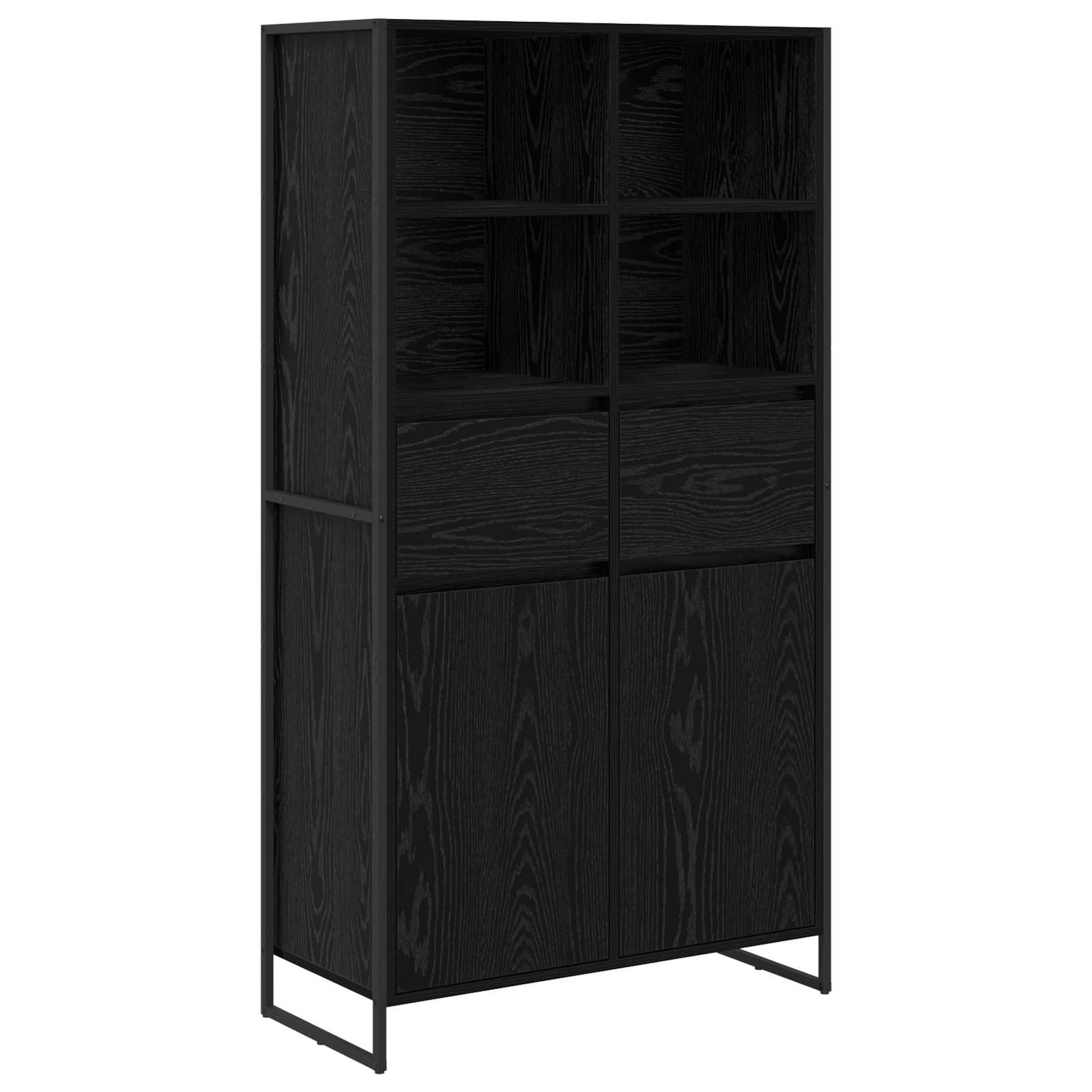 vidaXL Vitrina con cajón 2 pcs 81 x 36 x 150.5 cm