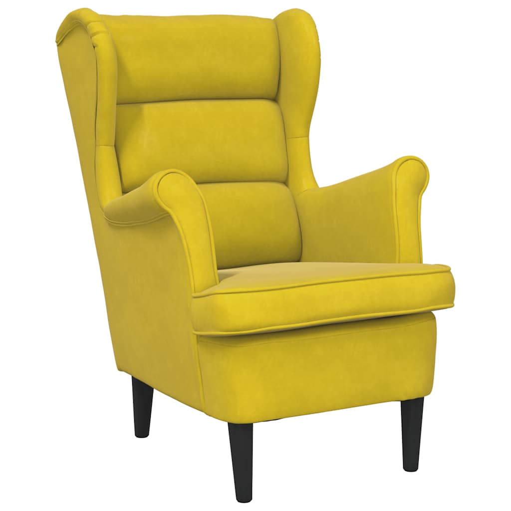 vidaXL Sillón de terciopelo amarillo mostaza
