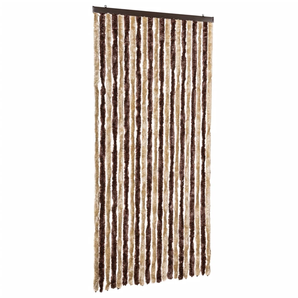 vidaXL Cortina Antimoscas Persiana Chenilla 90x200 cm Color Taupe,  Gris y negro,  dark brown and beige y mas