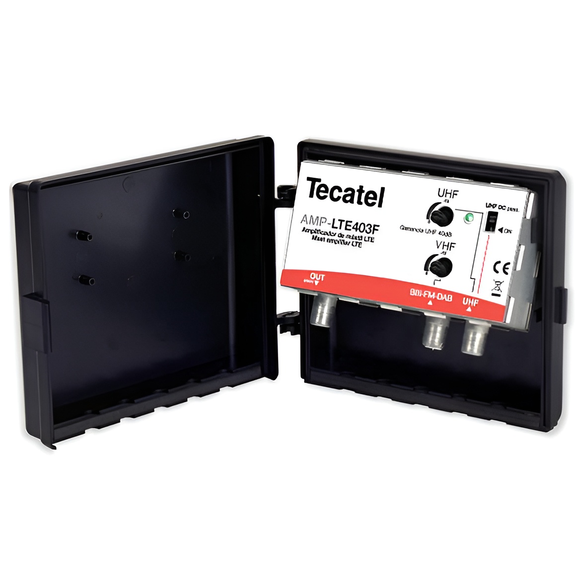 Amplificador de Señal de TV Tecatel 40db Mástil UHF con LTE