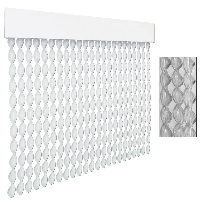 Cortina puerta cordon espiral tambre 90 x 210 cristal 20201d