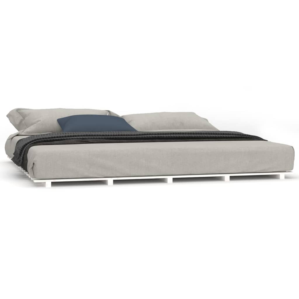 vidaXL Estructura de cama madera maciza de pino blanco 180x200 cm
