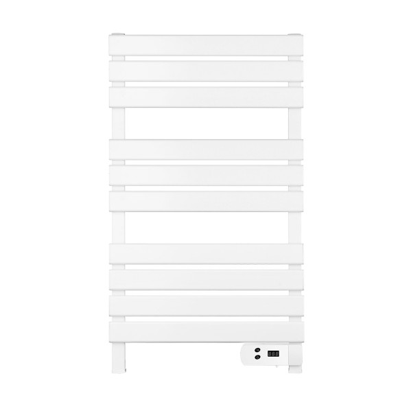 ABRILA - Jalon - Toallero Eléctrico de Aluminio Blanco 450W | Display LED | IP24 | Protección | Temporizador 24h | Blanco
