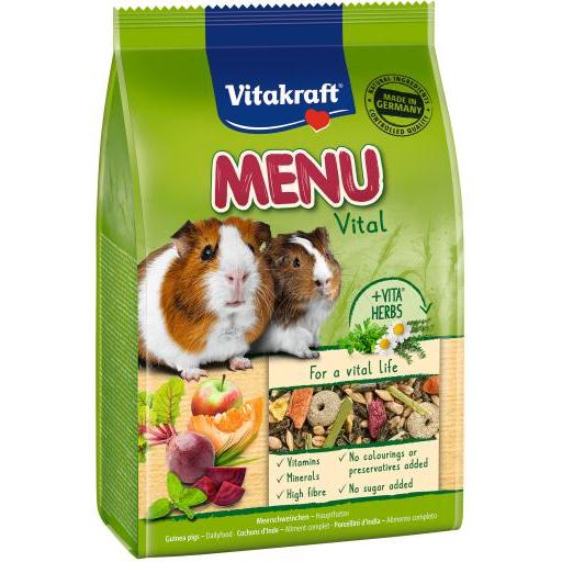 Vitakraft Menú Aroma Para Cobayas Alimento con Vitaminas (Roedores , Piensos y mezclas) - 1 Kg1