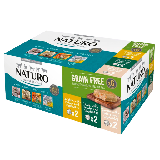 Naturo Comida Húmeda Multipack Grain Free para Perro Adultos - 6x400 gr