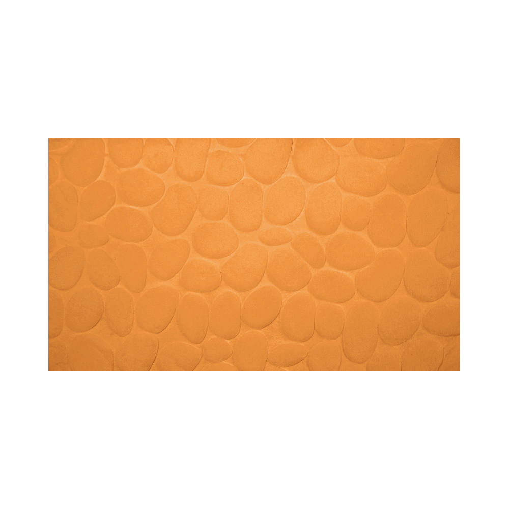 Alfombra de baño MSV de microfibra y PVC en color naranja 40 x 60 cm