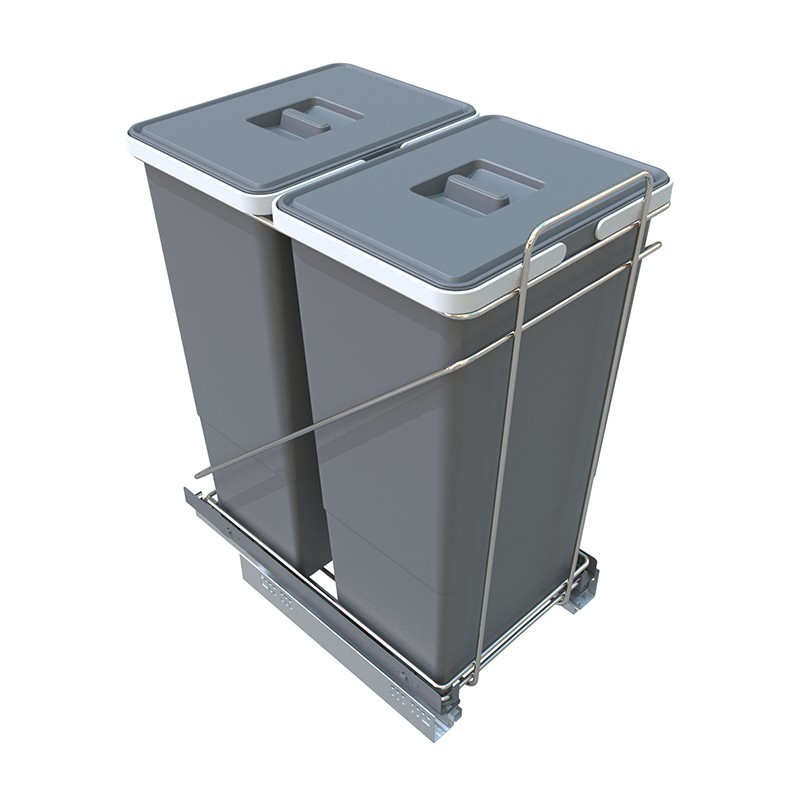 Modulo cubo basura ecológico extraible 2x16l incluye set de mecanizacion a  la puerta