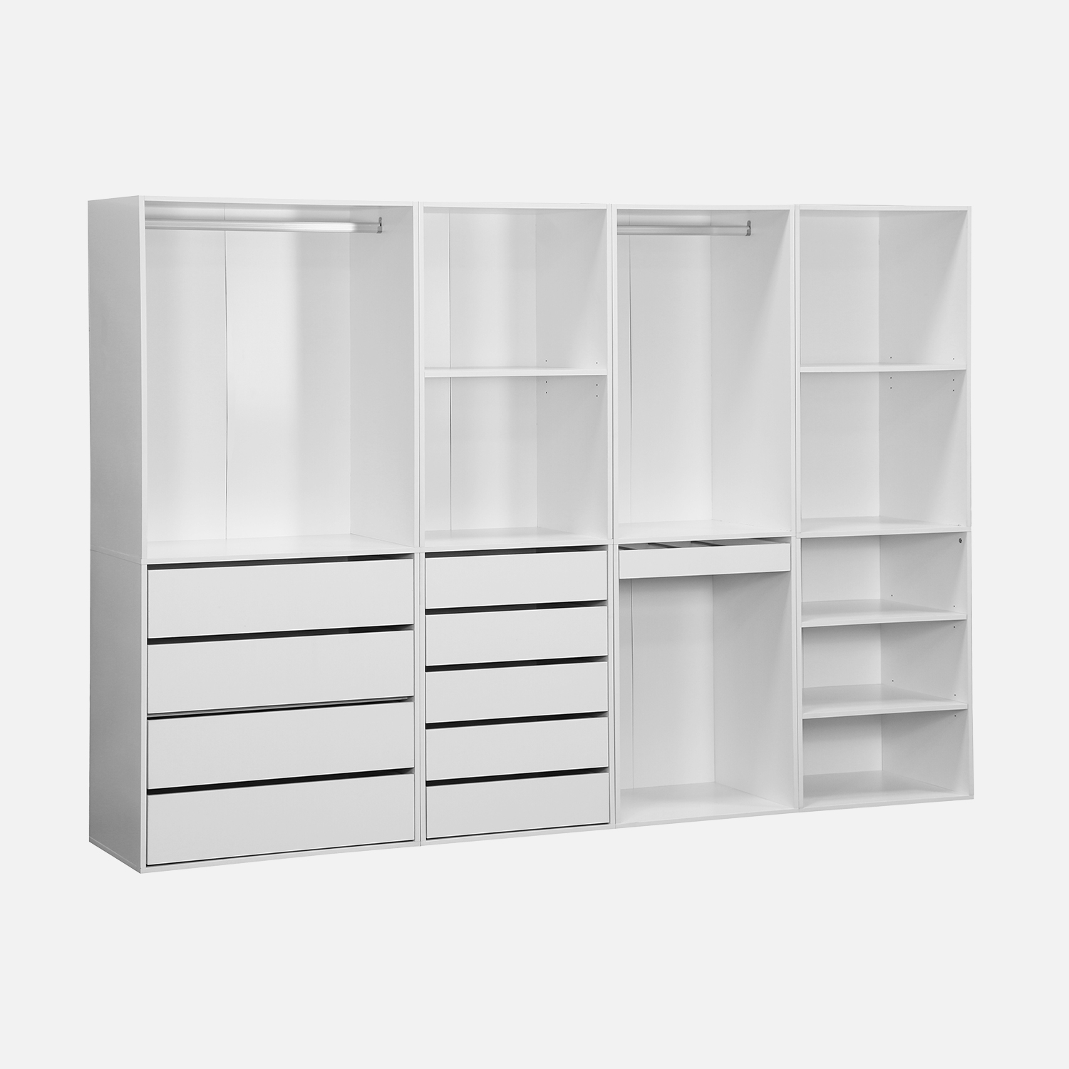 sweeek - Armario modular con 4 elementos , Modulo , 260x45x180