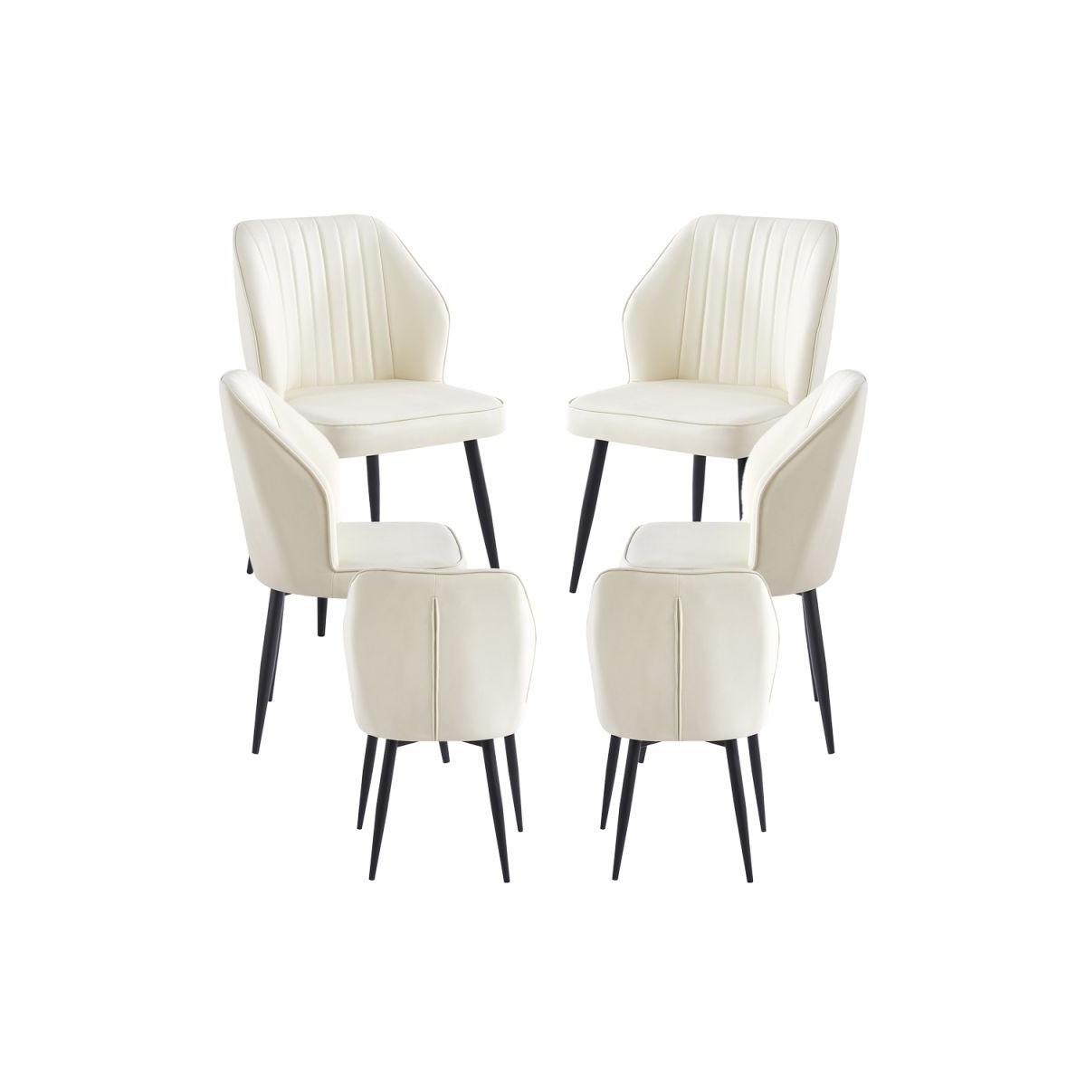 Regalos Miguel - Packs Sillas Comedor - Pack 6 Sillas Wenye - Blanco