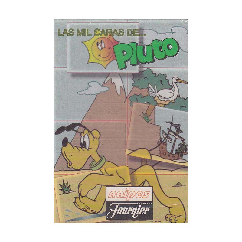 Fournier Baraja infantil de 33 cartas Las mil caras del Pato Donald, Goofy, Mickey Mouse o Pluto Original del año 1996 Forma puzzle con los personajes clásicos de Disney Dibujos animados Instrucciones en español Serie nostalgia Vintage Retro