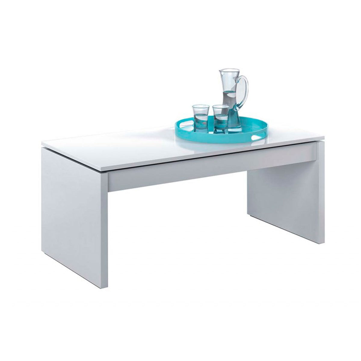 Mesa de Centro Attuale Elevable de Melamina con Almacenamiento Versátil