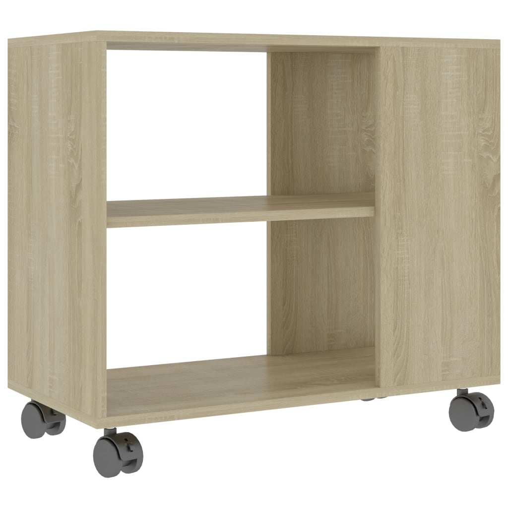 Vidaxl Mesa Auxiliar de Madera de Ingeniería 70x35x55 Cm Blanco, Negro, Gris - Mueble Recibidor
