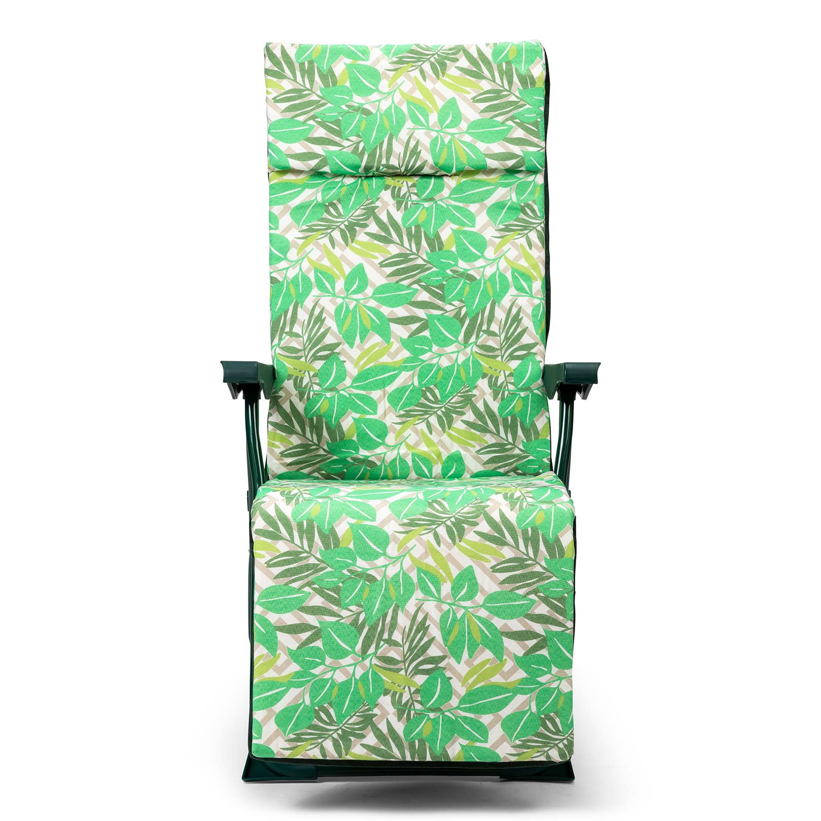 Solenny Tumbona Plegable de Jardín Solenny Regulable Acolchada 76x60x108 cm 5 Posiciones con Cabezal Anatómico
