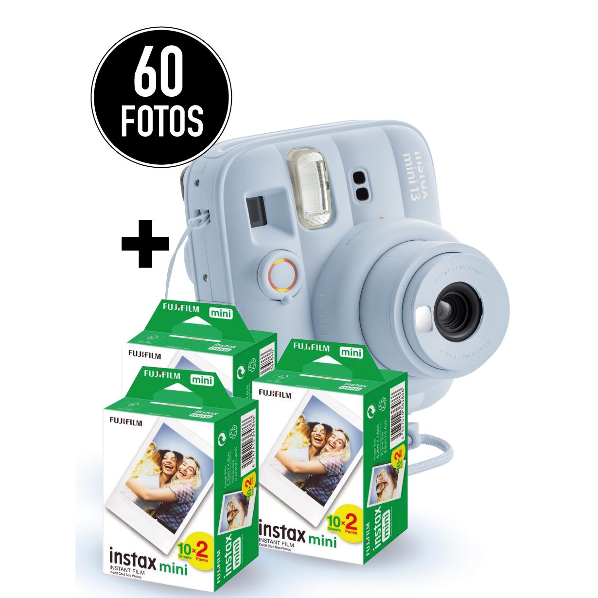 PACK Cámara instantánea INSTAX MINI 13 + 60 PELÍCULAS INSTAX MINI- FUJIFILM