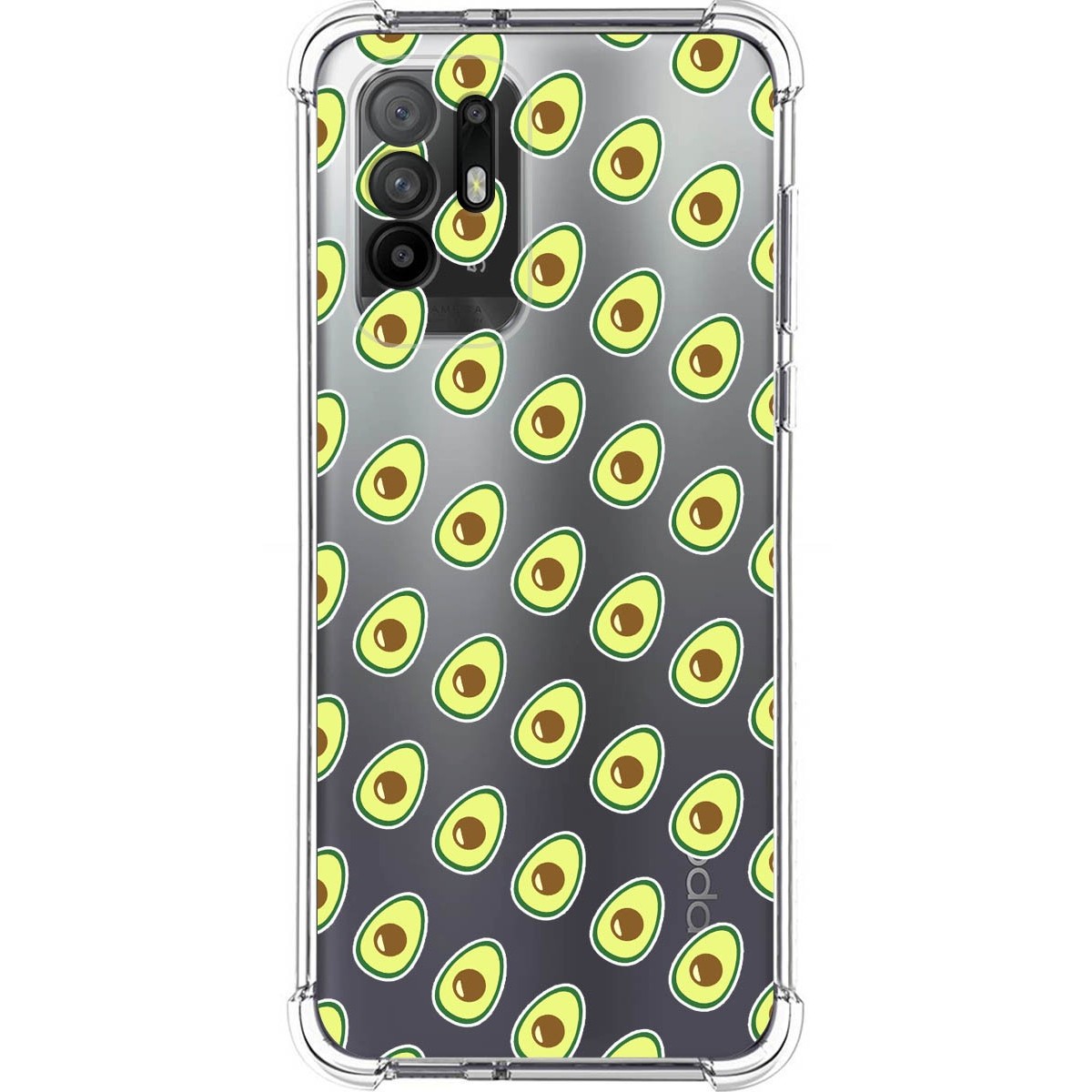 Tumundosmartphone Funda Silicona Antigolpes para Oppo A94 5G diseño Aguacate Dibujos