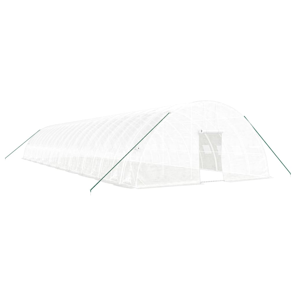 vidaXL Invernadero con estructura de acero blanco Multitalles