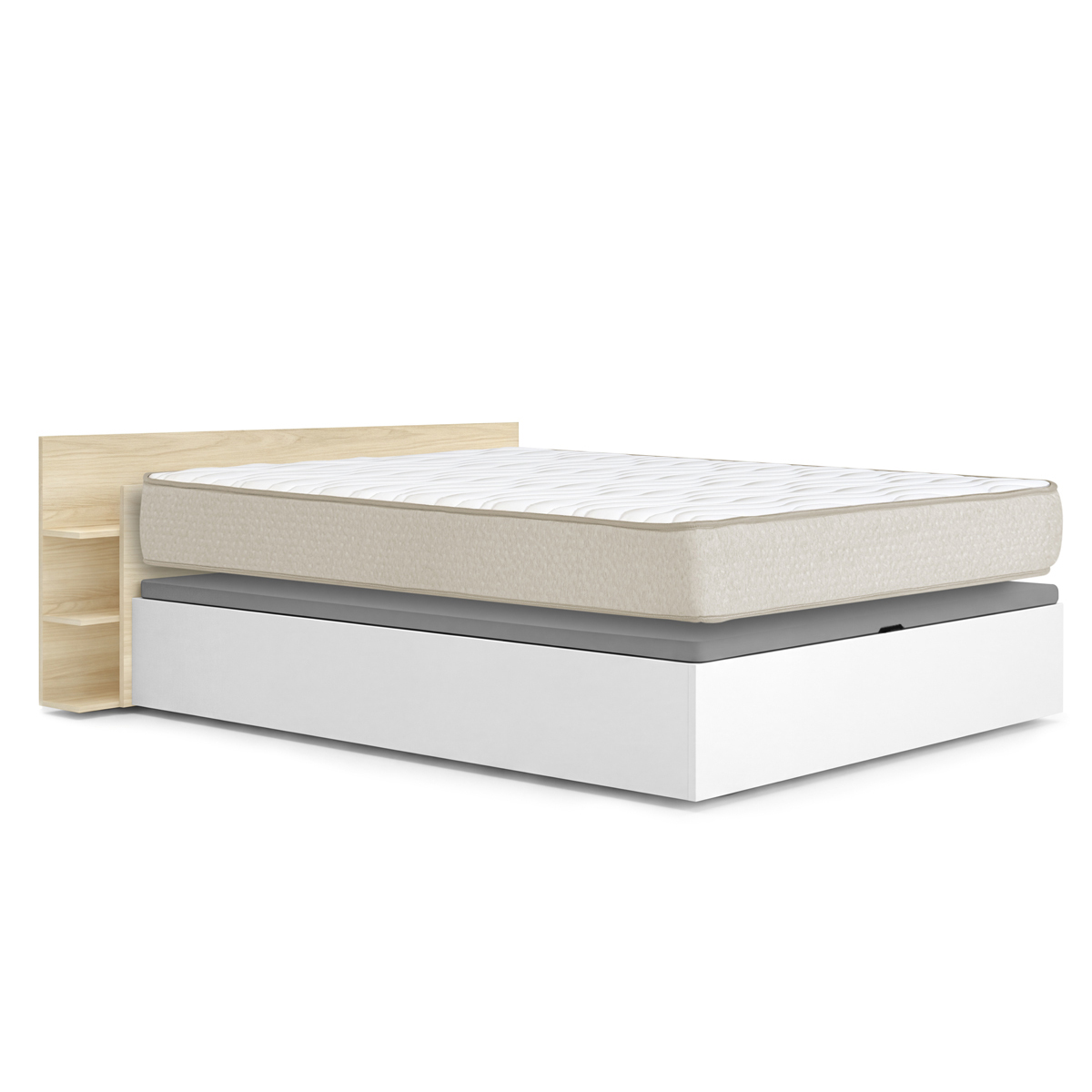 Pack ahorro matrimonio Canapé, Cabecero Tori y Colchón viscoelástico Nova Plus 150 x 190 cm| Montaje Incluido (Solo canapé)