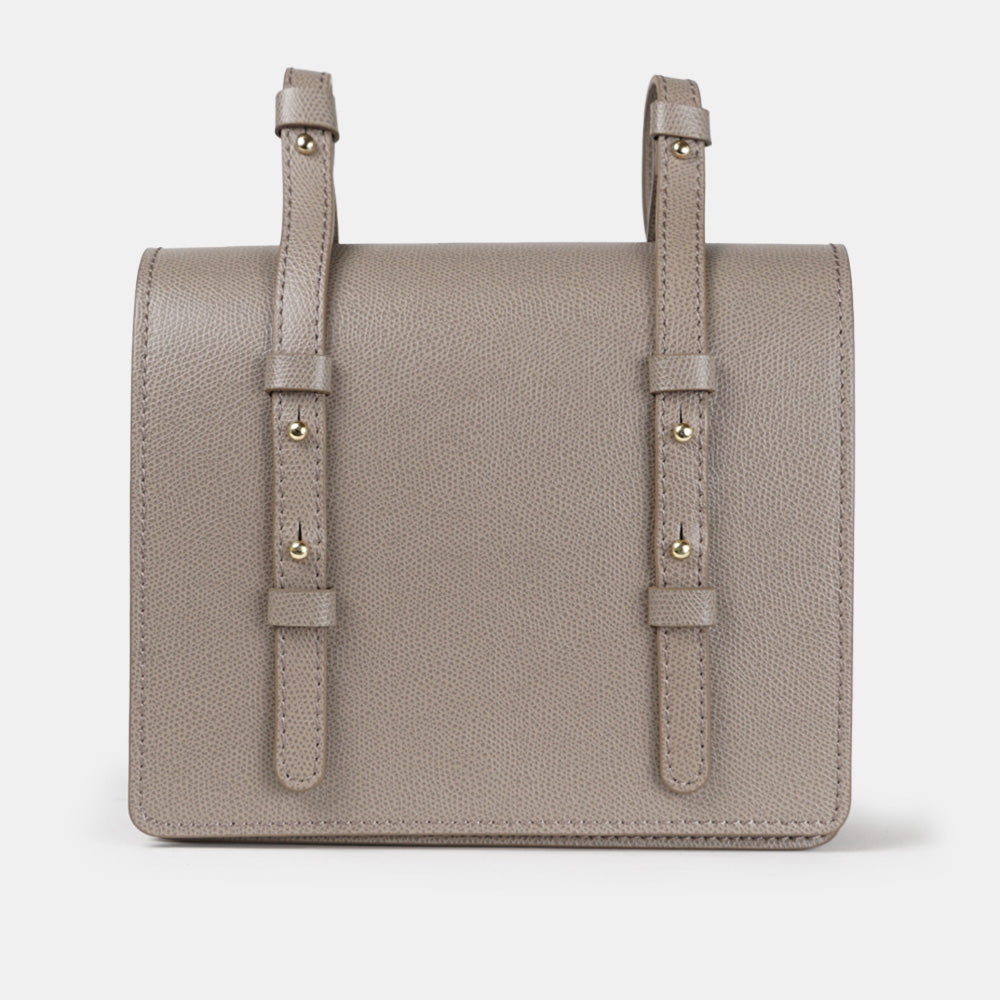 Bolso Bandolera 1990s de Piel Saffiano con Solapa y Compartimentos Interiores