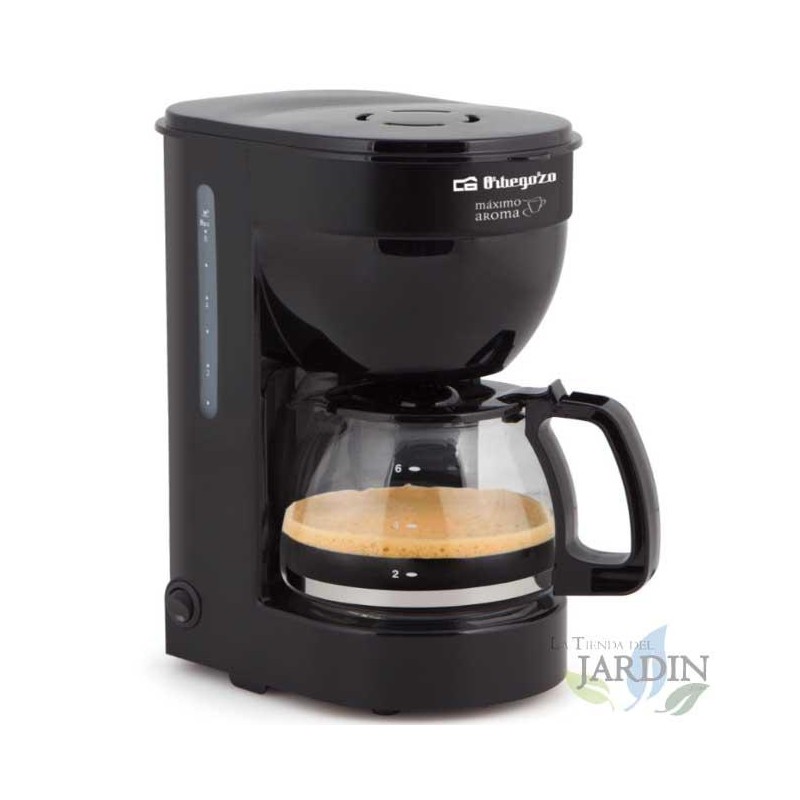 SUINGA Cafetera de Goteo Inoxidable 6 Tazas 650W Orbegozo | Maquina de Cafe 1,3 litros | Cafetera de Filtro Antigoteo con Jarra