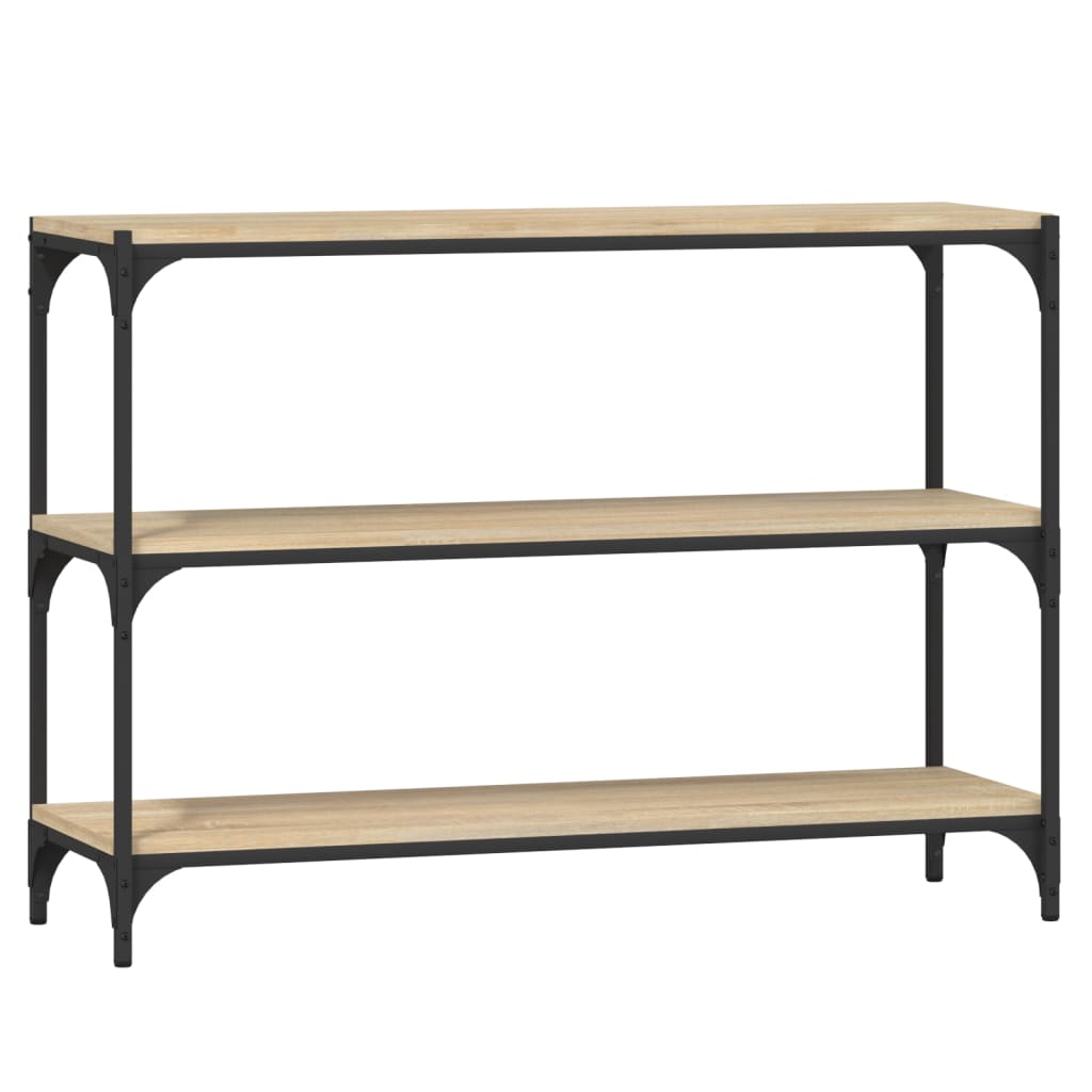 Vidaxl Estantería Madera Contrachapada y Acero 100x33x70,5 Cm Negro