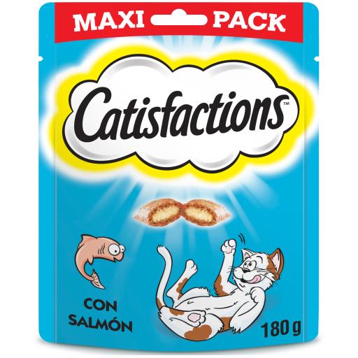 Catisfactions Premios para Gatos Maxipack Sabor Salmón (Gatos , Snacks , Galletas) - 180 GR180