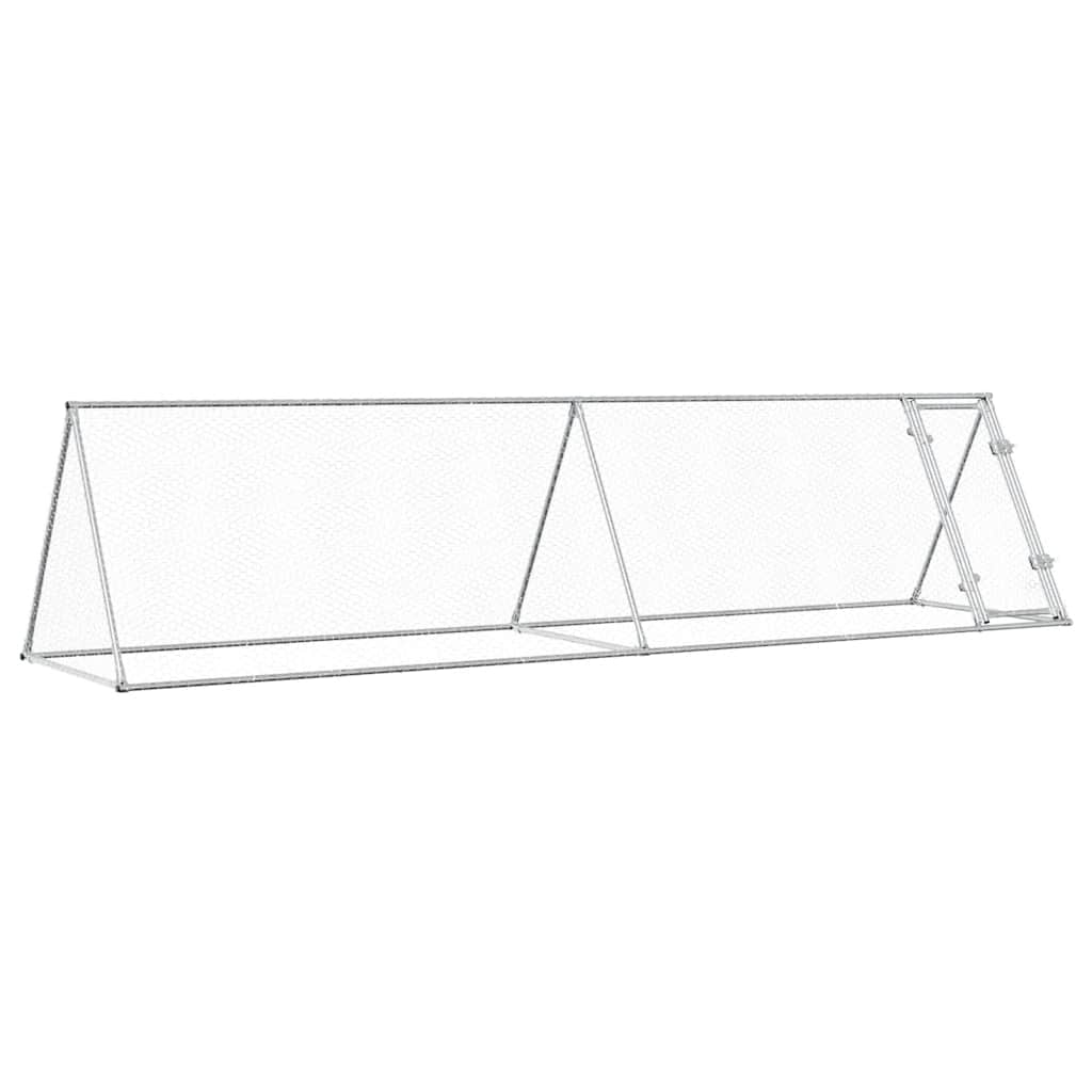 vidaXL Jaula para gallinas acero galvanizado plateado