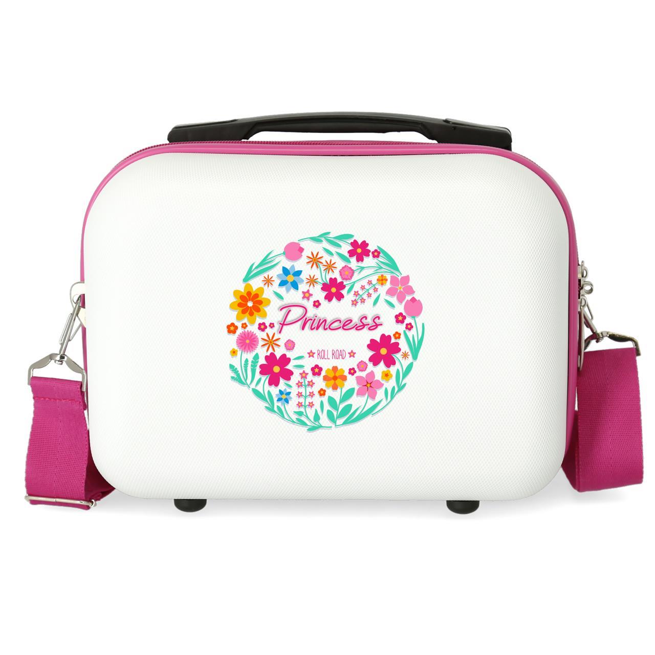 Neceser Abs Roll road Little me blanco 21x29x15cm