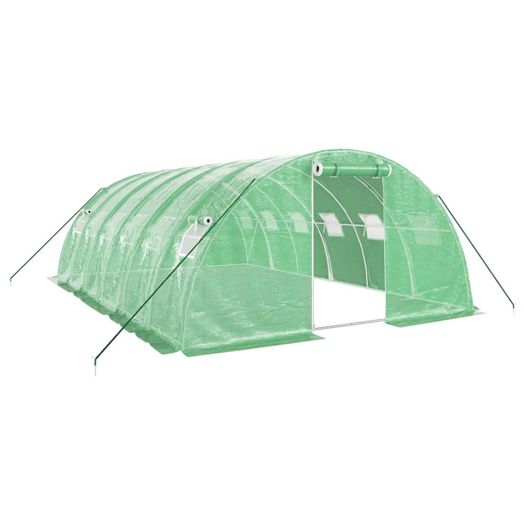 vidaXL Invernadero con Estructura Acero Invernáculo Vivero para Plantas Color Blanco,  Verde, y mas
