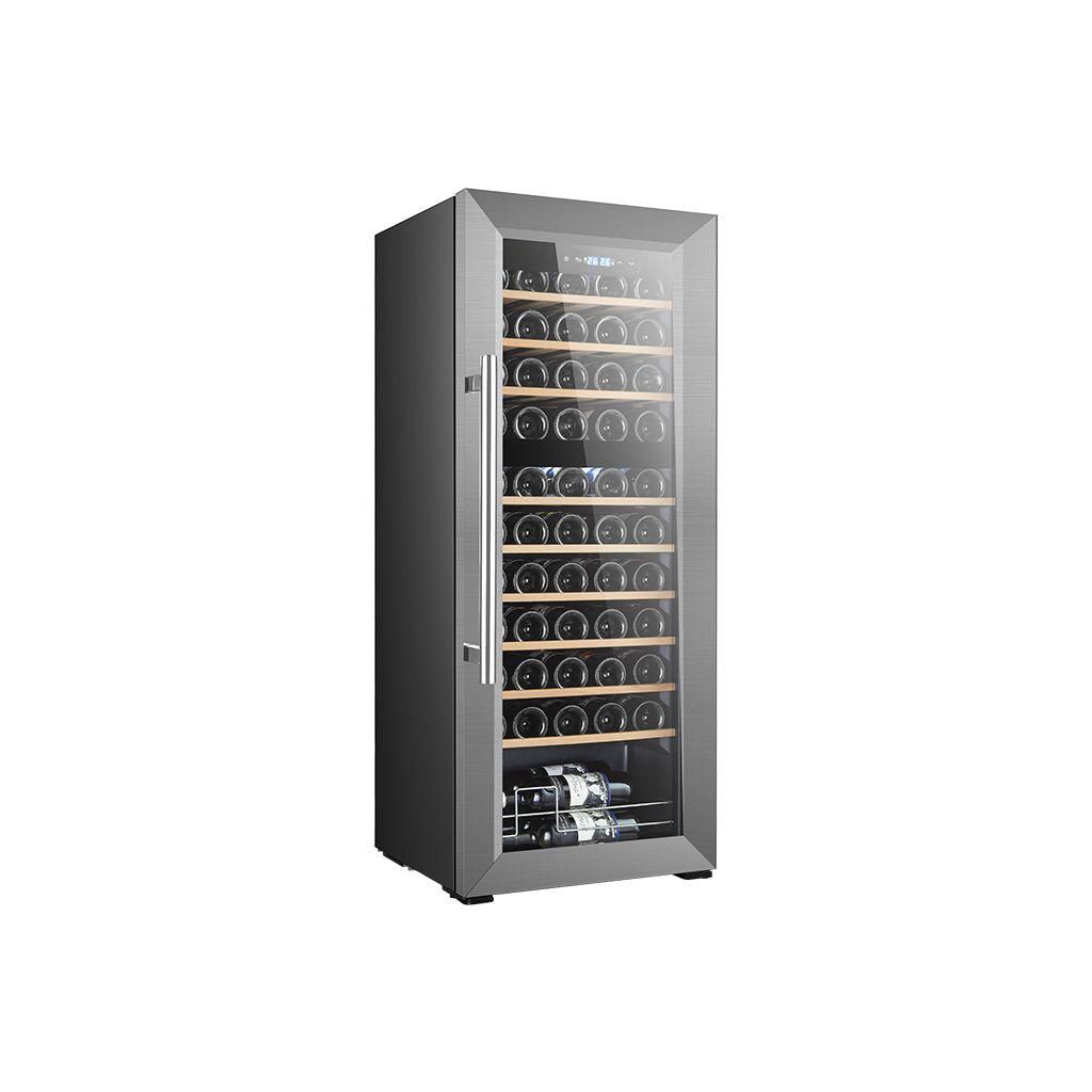 Vinoteca No reversible 5 Estantes 55 Botellas Puerta de Cristal SVAN SVN5500D  | Clase A+, Doble zona, Negro